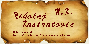 Nikolaj Kastratović vizit kartica